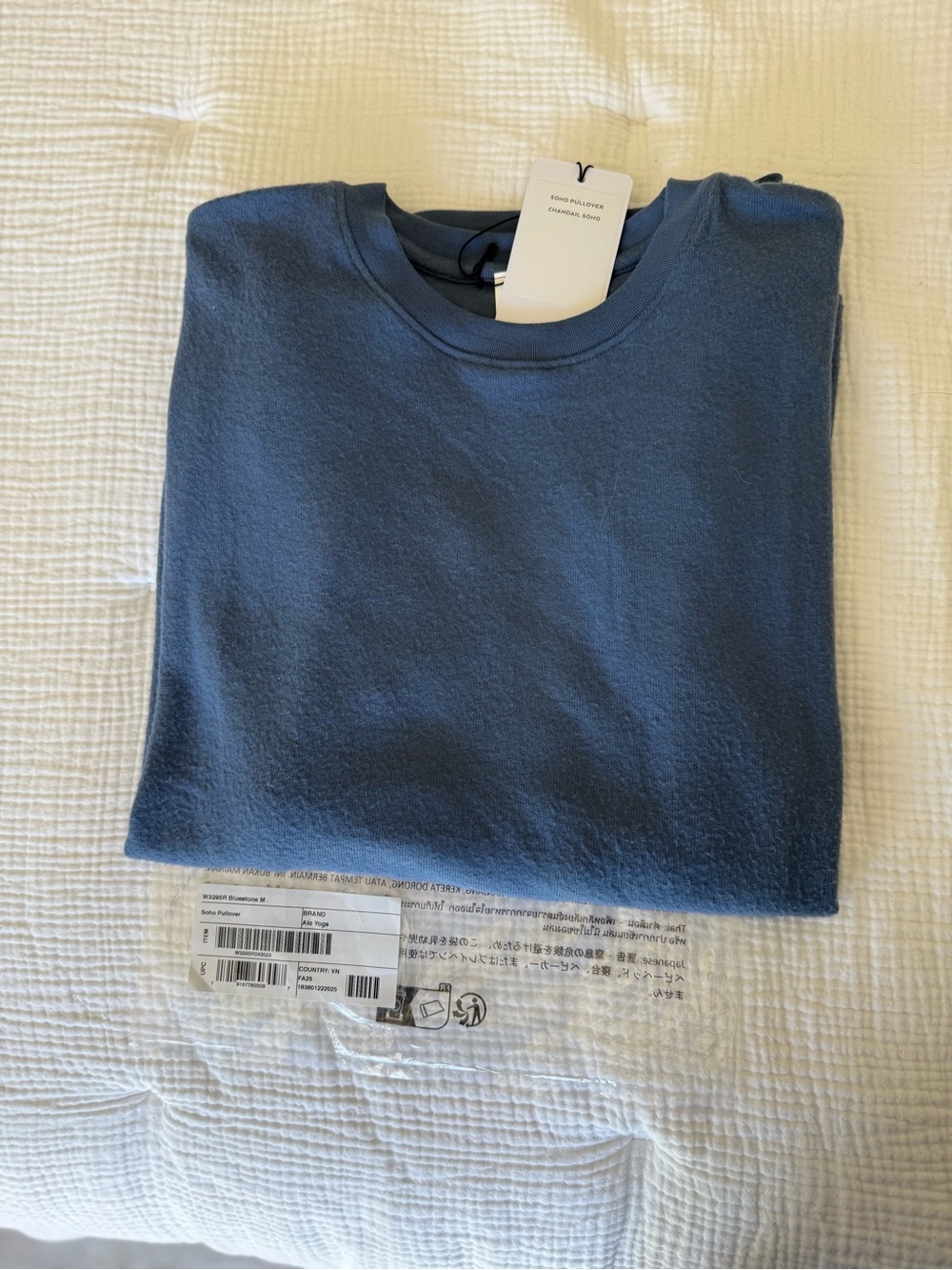 ALO Yoga Soho Pullover in Bluestone